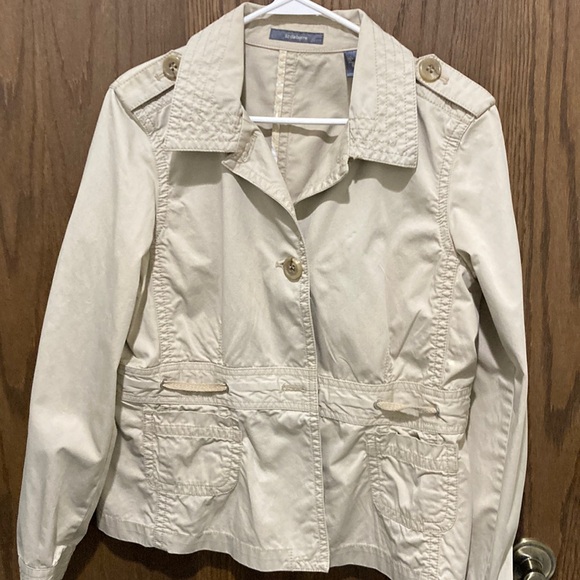 Liz Claiborne cotton khaki utility jacket - Picture 3 of 11